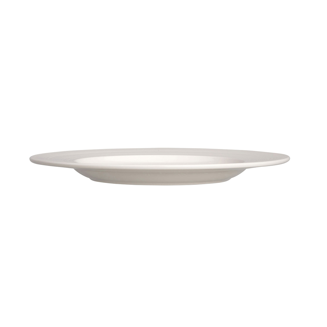25cm Flat Plate, Concorde collection, white Porcelain with reinforced rim - Steelite - 5018461752388