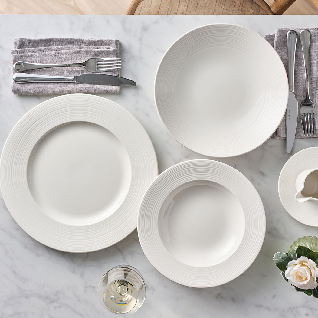 Prato Raso 20cm, Concorde, Porcelana branca com acabamento liso e borda reforçada - Steelite - 5018461752401
