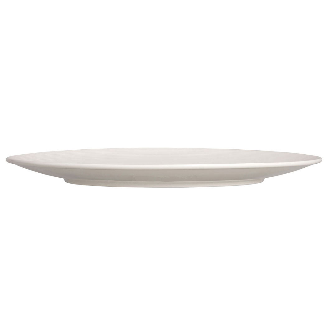 34cm Oval Coupe Plate, Concorde collection, white Porcelain with a smooth finish - Steelite - 5018461752234
