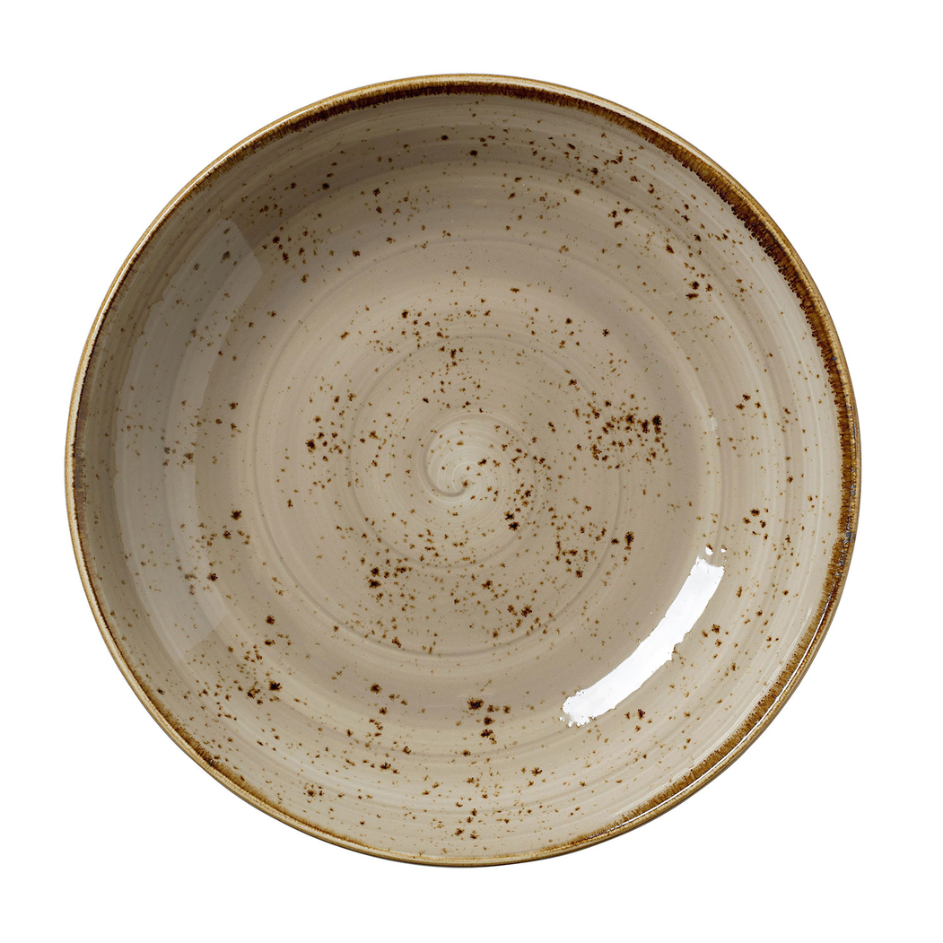 25cm Deep Coupe Plate Craft Porcini, vitrified Porcelain