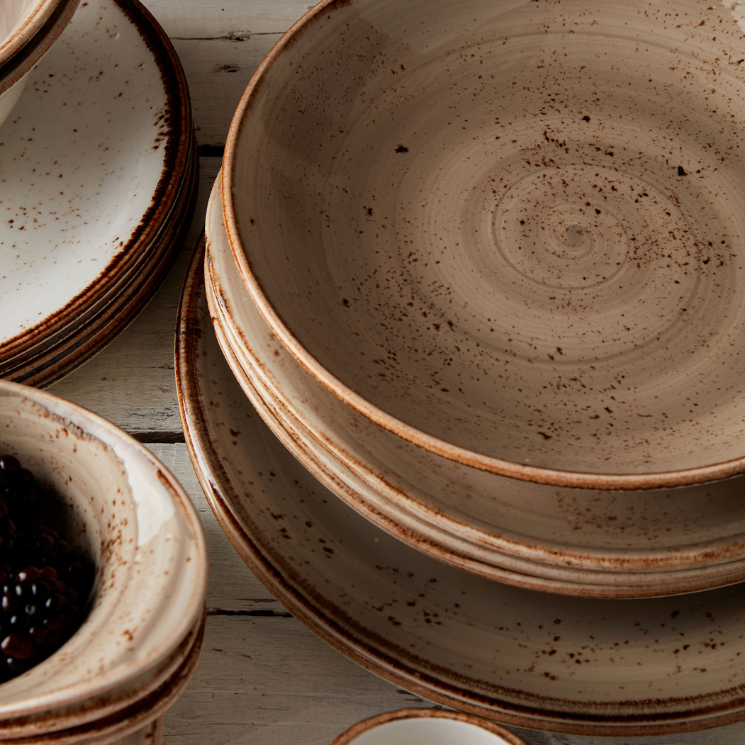 25cm Deep Coupe Plate Craft Porcini, vitrified Porcelain - Steelite - 5018461587409