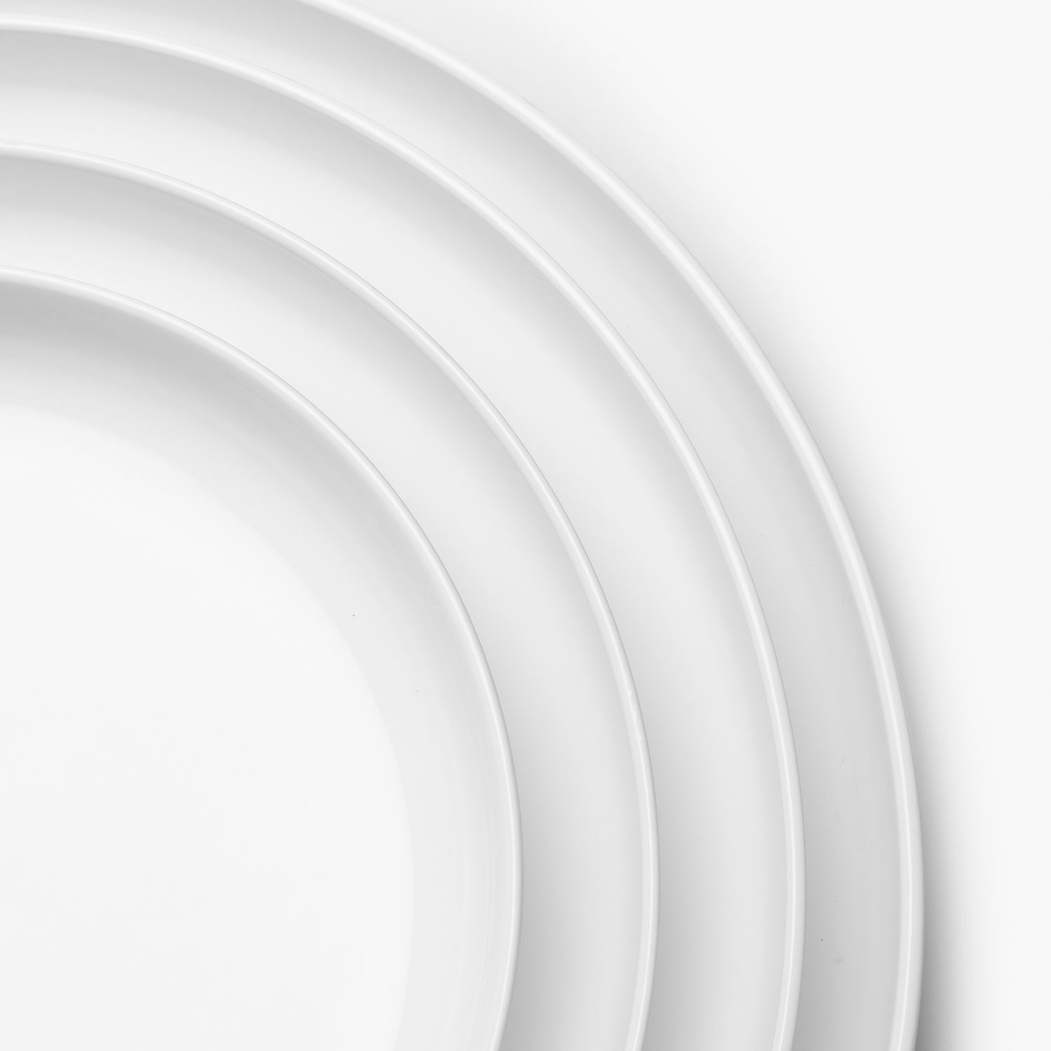 16cm High Rim Flat Plate Base by Piet Boon, Bone China Porcelain - Serax - 5420000707139