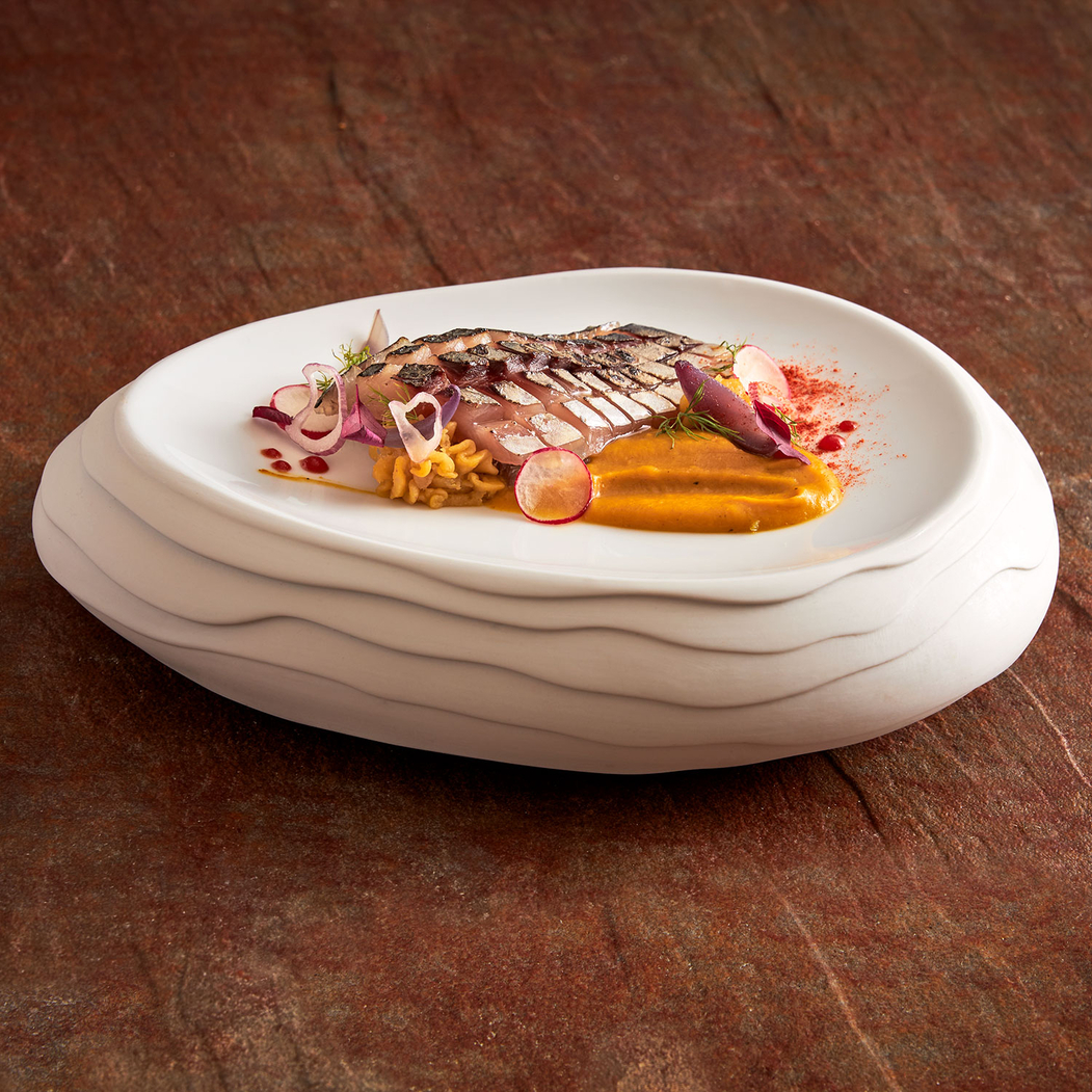 Prato oval Terra 26cm, branco, porcelana profissional - Costa Verde - 5603578210168