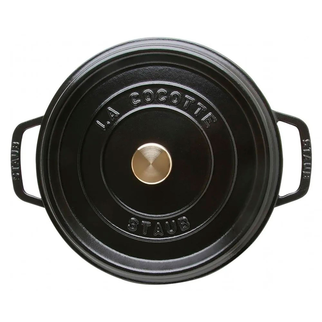 14cm Round Cocotte, Black Cast Iron - Staub - 3272341014252