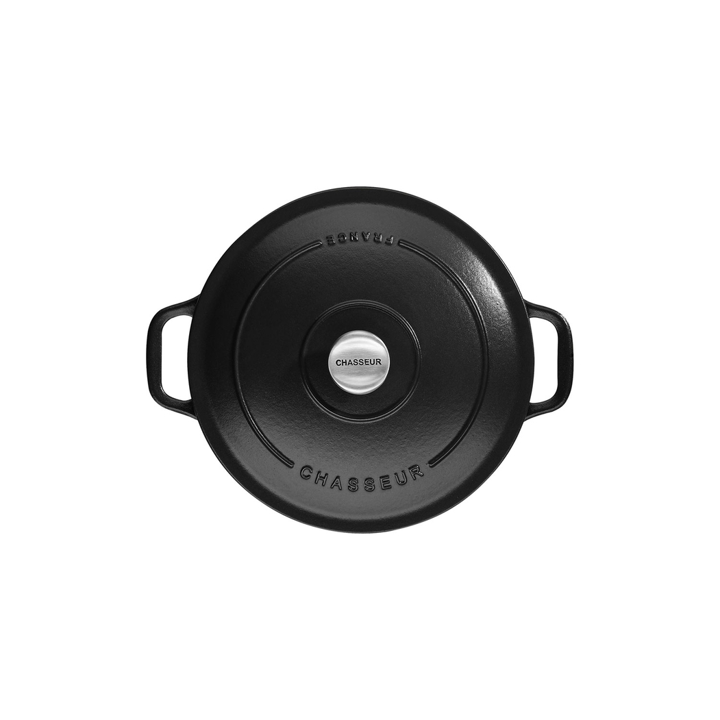 Mini Round casserole 12cm, black, enamelled cast iron - Chasseur - 3244334712018