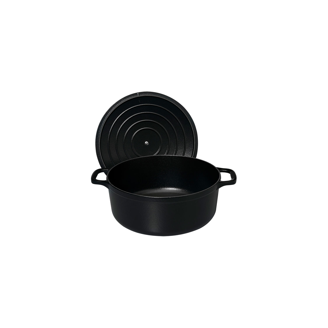 Mini Round casserole 12cm, black, enamelled cast iron - Chasseur - 3244334712018