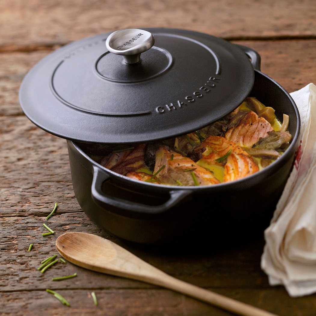 Mini Round casserole 12cm, black, enamelled cast iron - Chasseur - 3244334712018