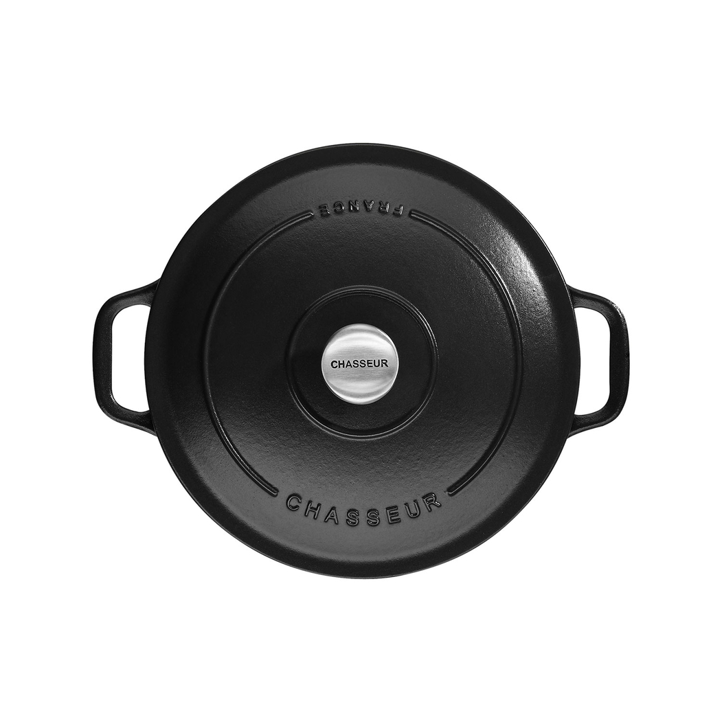 Caçarola redonda 20cm, preto, ferro fundido esmaltado - Chasseur - 3244334720013