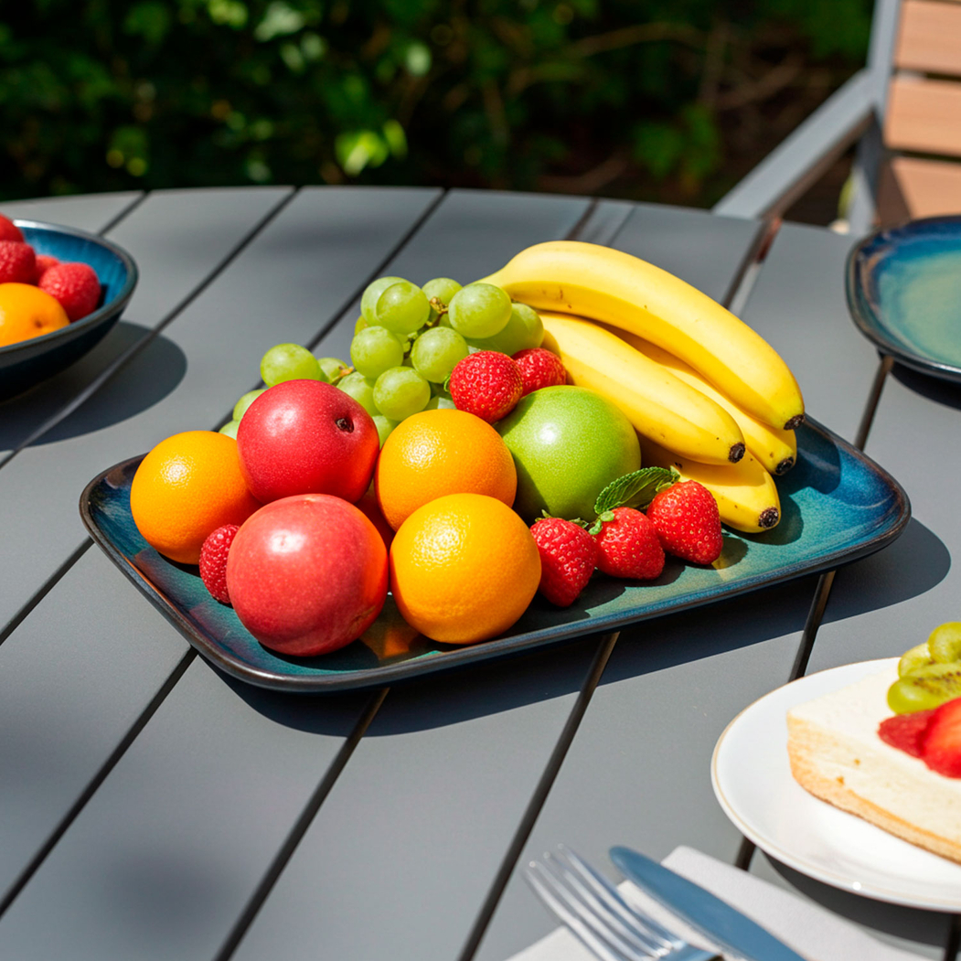 Serving plate Organic Blue 35x24cm - Organic - 5604256028624