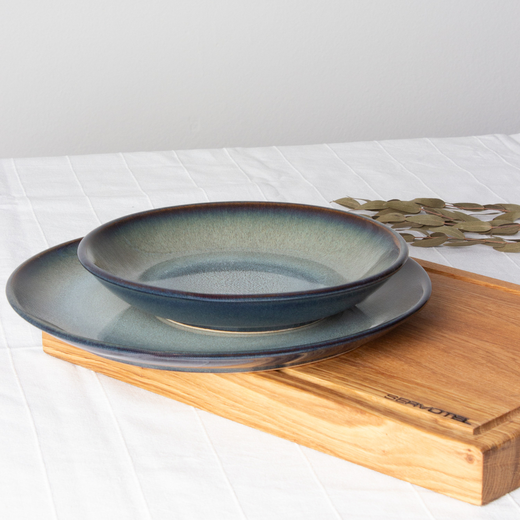 Deep Plate 21cm, Organic Pacific, Reactive Stoneware - Organic - 5602737102382