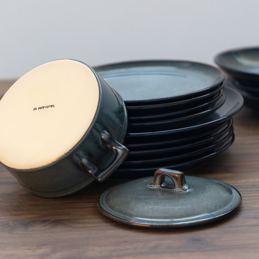 22cm Plate, Organic Pacific, Reactive Stoneware - Organic - 5602737102399