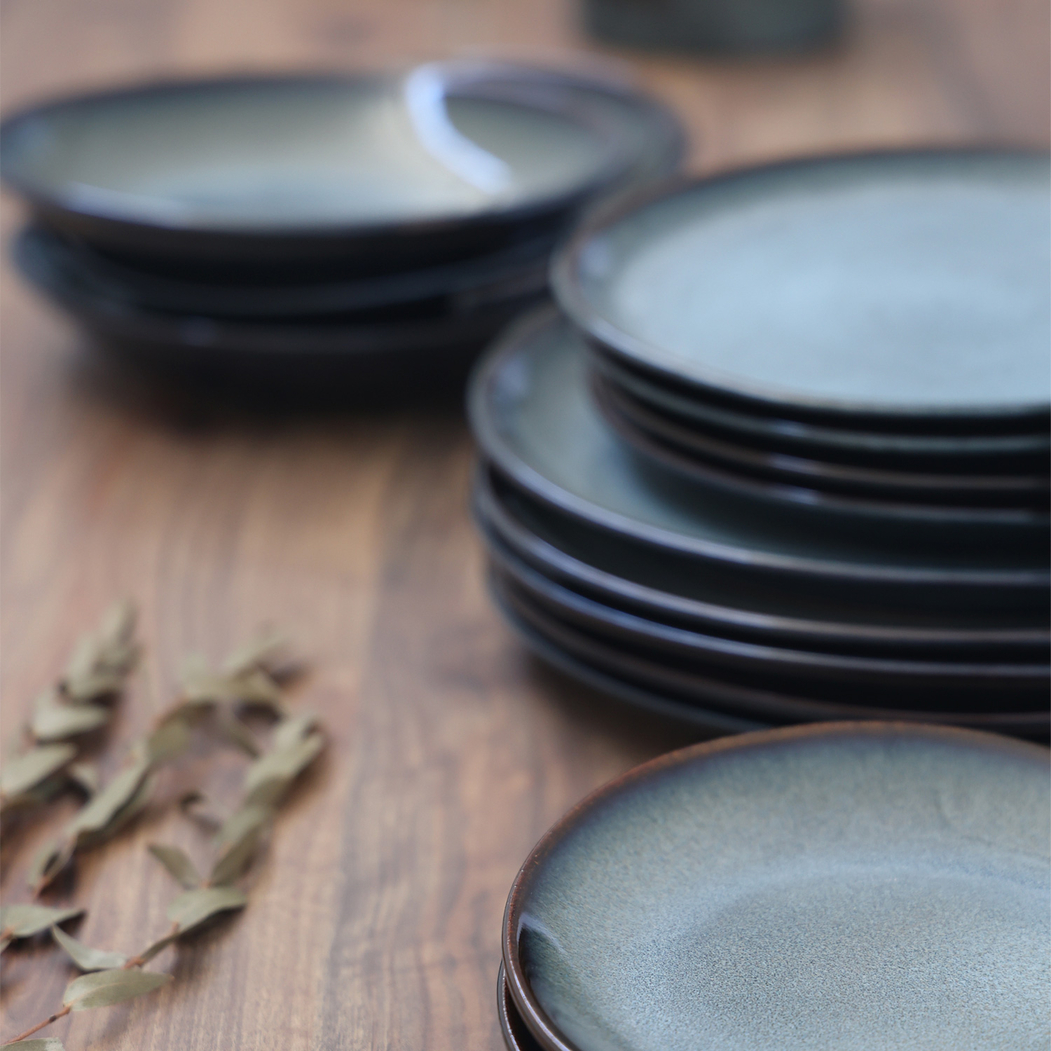 22cm Plate, Organic Pacific, Reactive Stoneware - Organic - 5602737102399