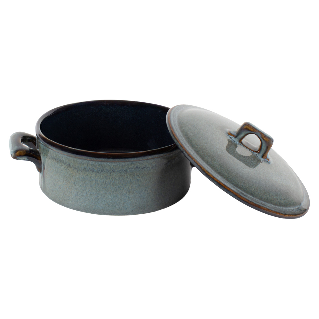 Casserole with Lid 16x7cm, Organic Pacific, Reactive Stoneware - Organic - 5602737102467