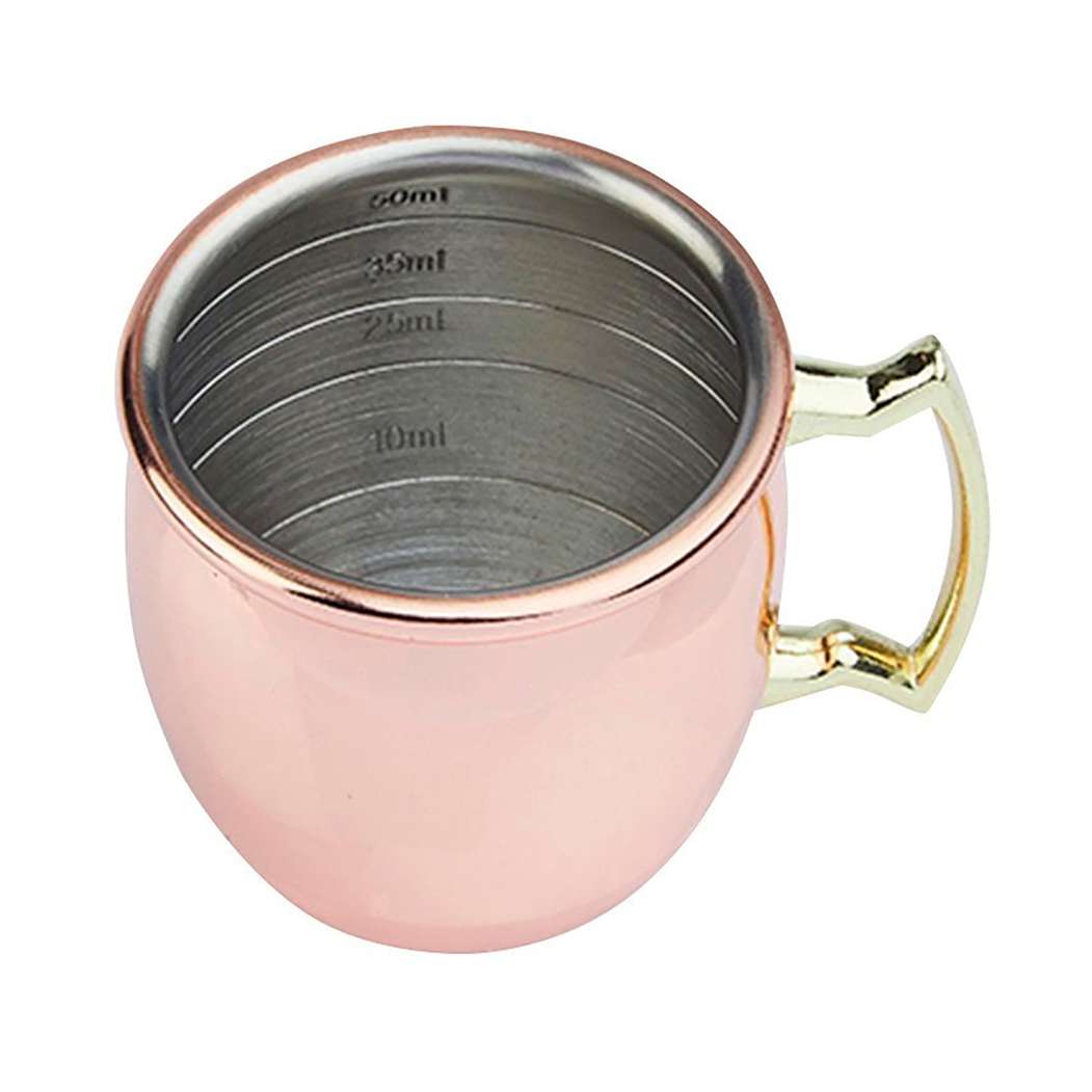 Curved Moscow Mule Mug, 50ml, Stainless Steel - Beaumont - 5020229110040