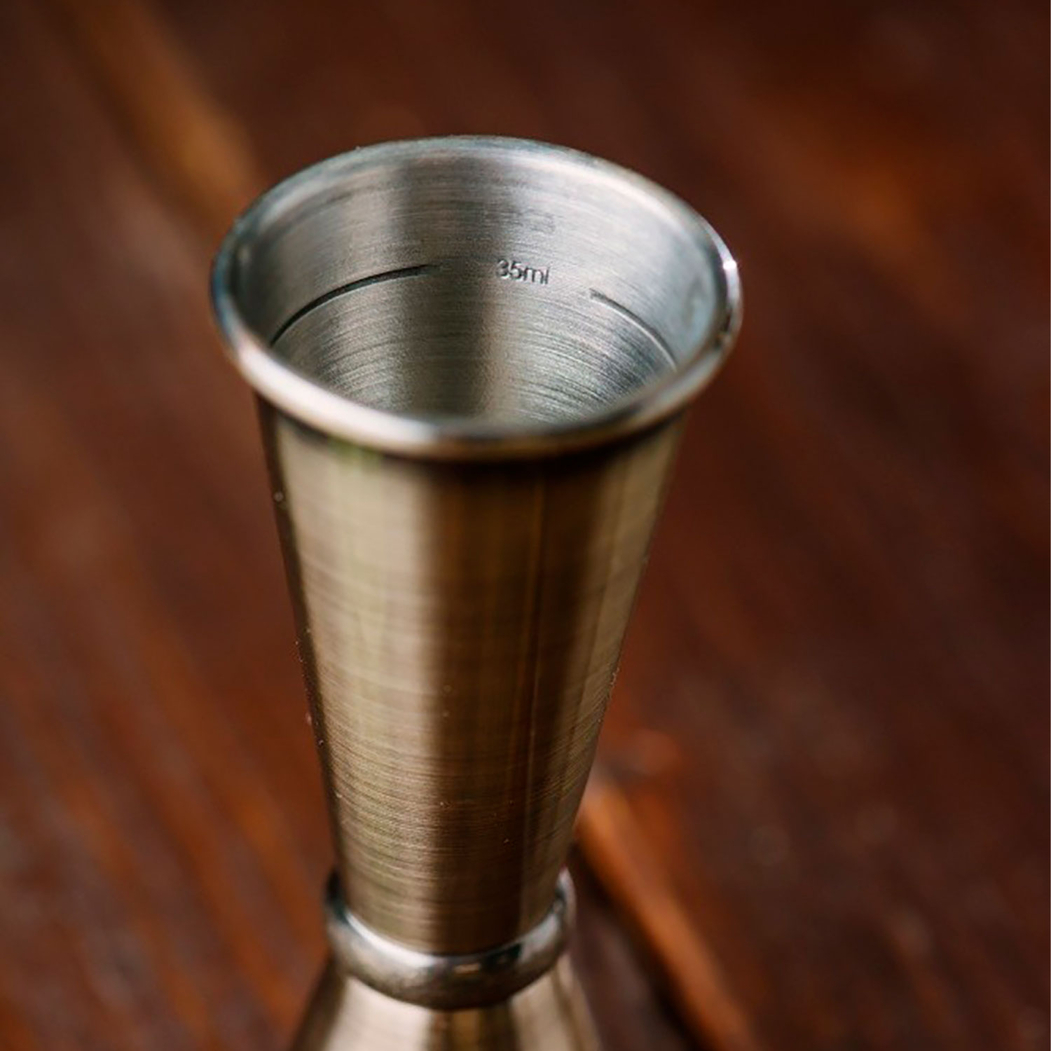 Jigger 25/35/50ml, Vintage, Stainless Steel - Beaumont - 5020229108474