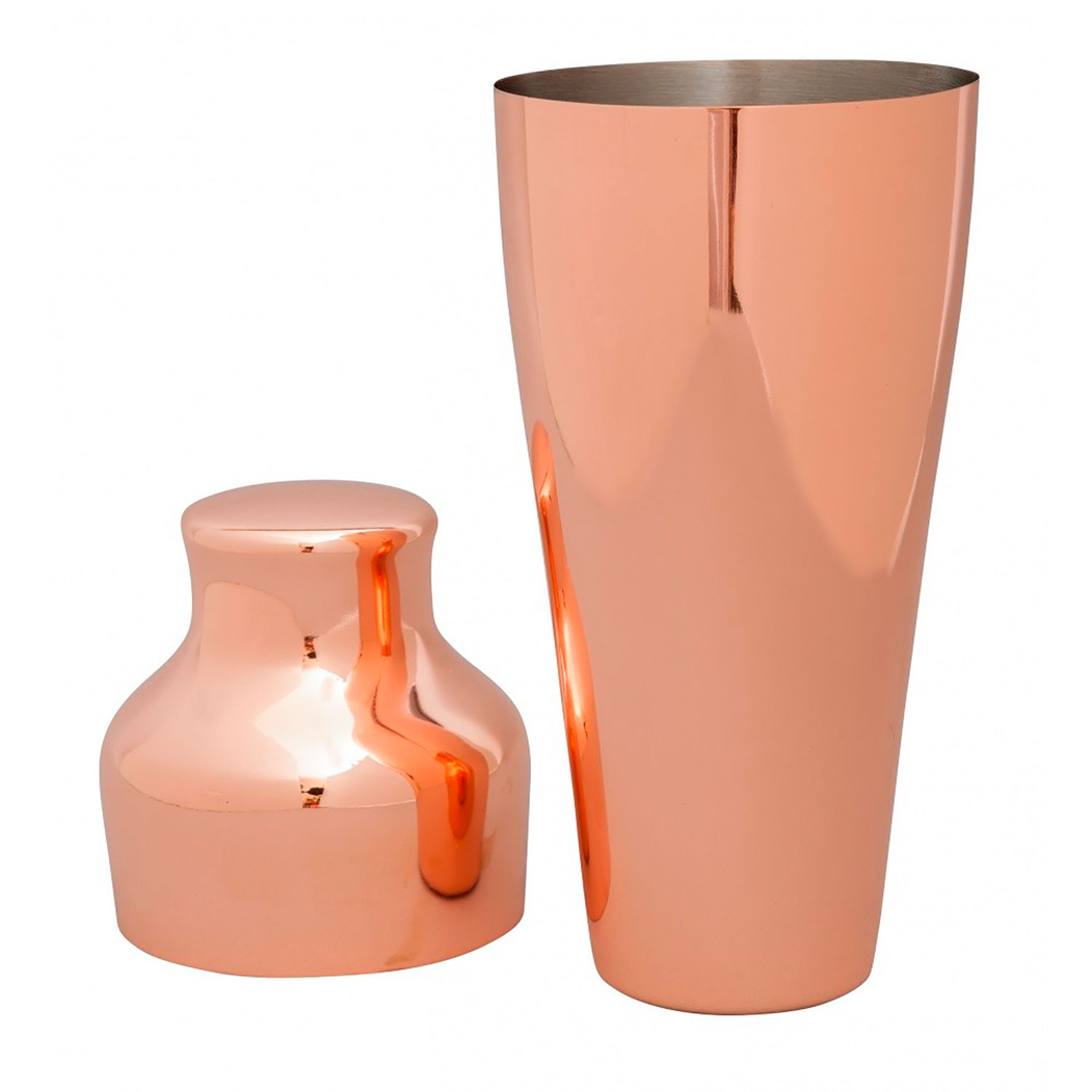 Art Deco Copper-Plated Shaker 550ml, Stainless Steel - Beaumont - 5020229107453