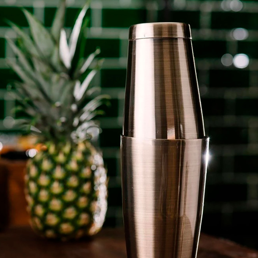 Vintage Plated Boston Shaker, Stainless Steel - Beaumont - 5020229108498