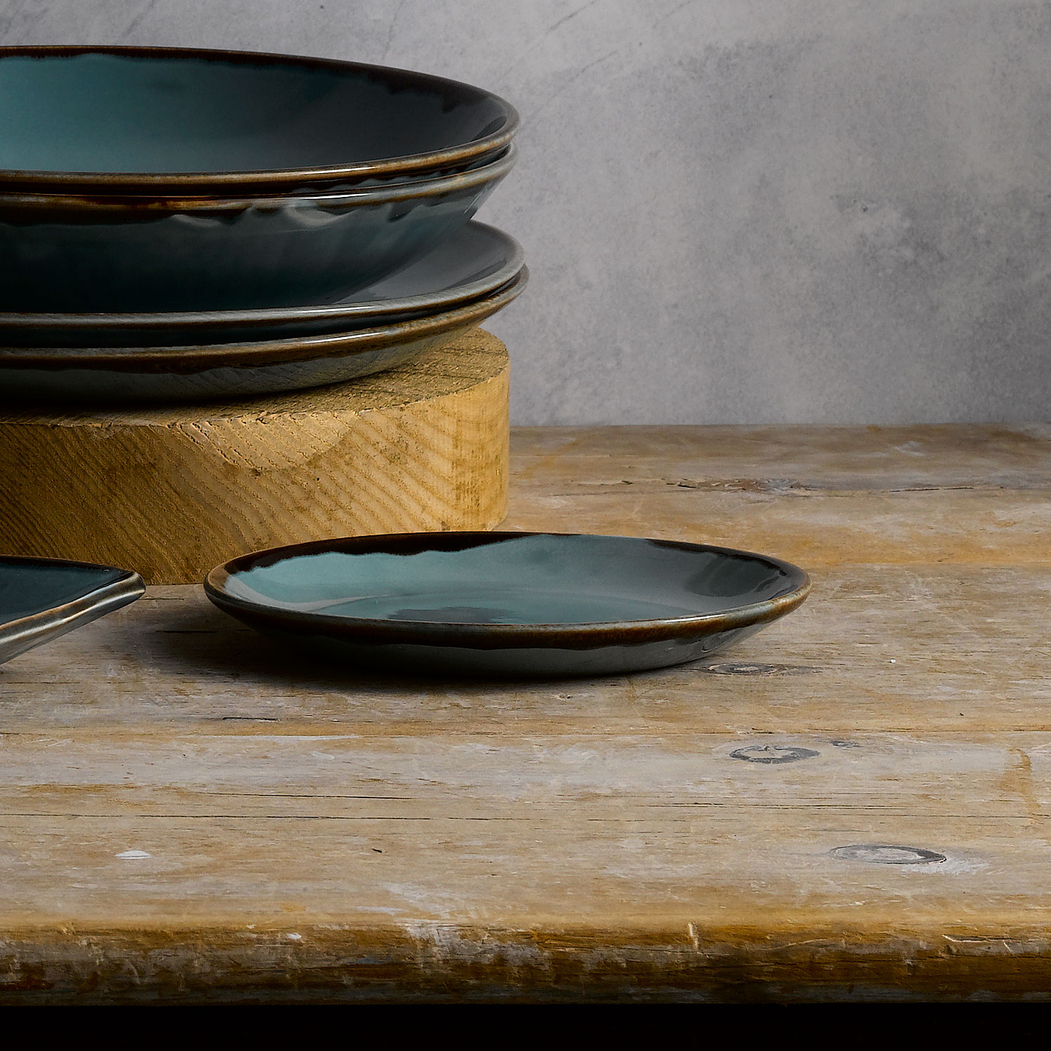 Prato sobremesa Harvest Blue 17cm - Dudson - 5602737076096
