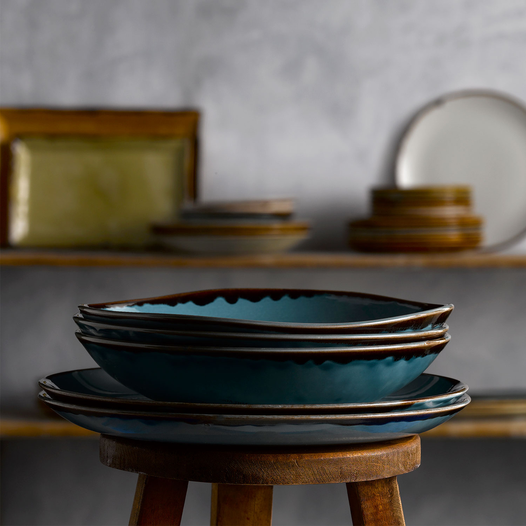 Prato fundo Harvest Blue 28cm - Dudson - 5602737076119