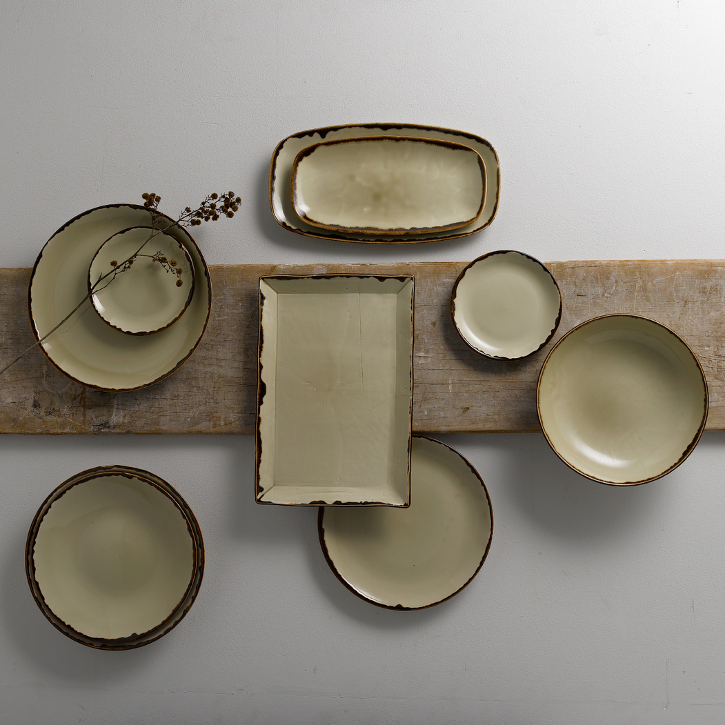 Harvest Linen serving plate 34x23cm - Dudson - 5602737076430