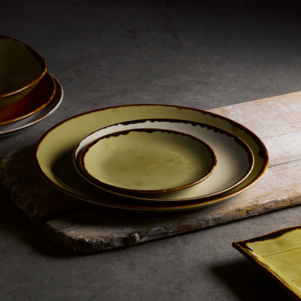 Prato raso coupe Harvest Green 32cm - Dudson - 5034414448566