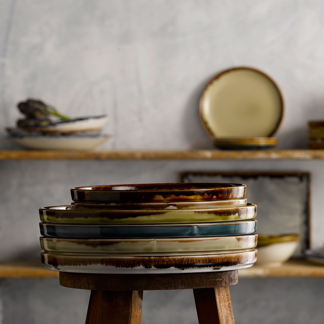 Harvest Green walled plate 26cm - Dudson - 5034414449518