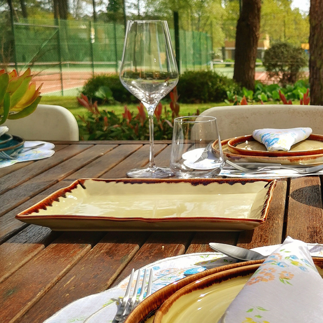 Harvest Green retangular tray 35x23cm - Dudson - 5034414443660