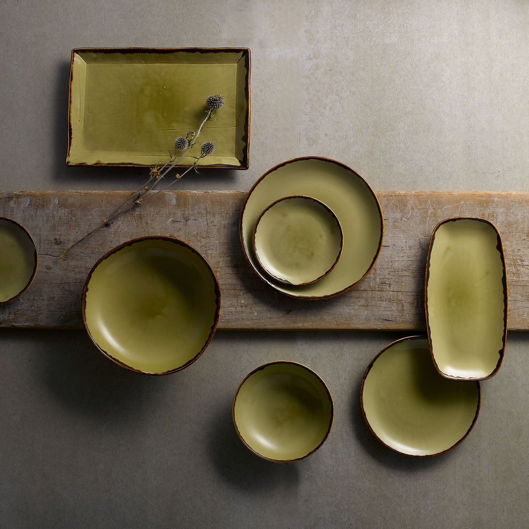 Harvest Green retangular tray 35x23cm - Dudson - 5034414443660