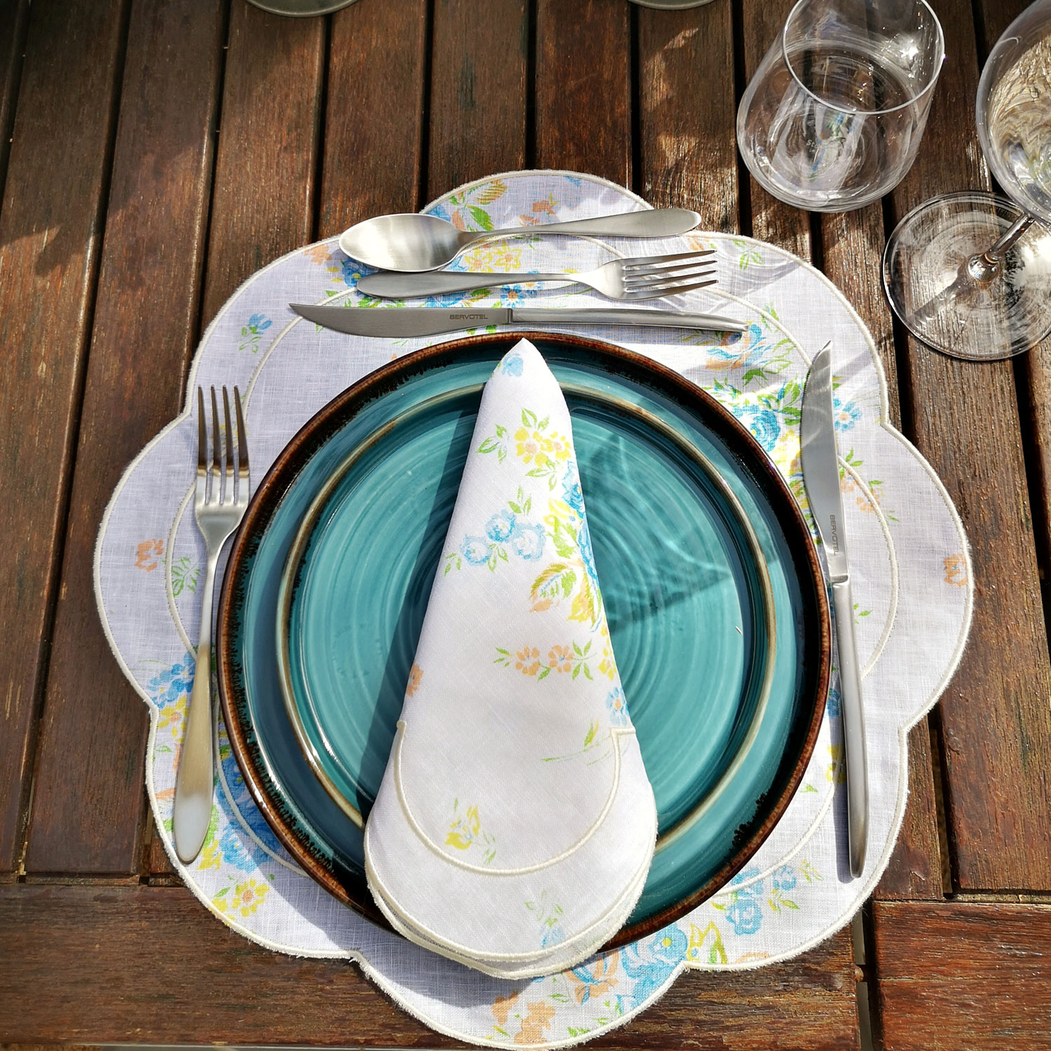 Prato raso Harvest Blue walled 26cm - Dudson - 5034414449532