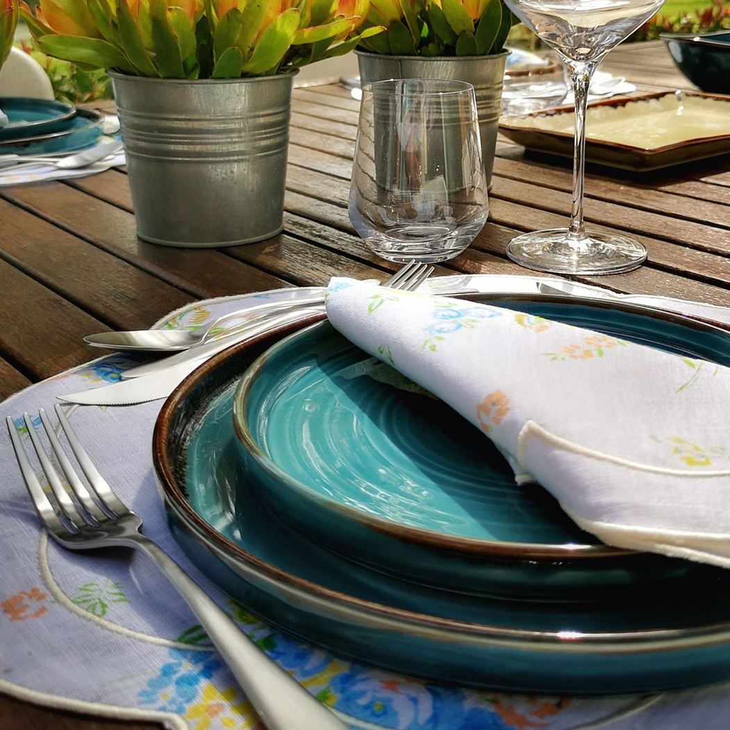 Prato raso Harvest Blue walled 26cm - Dudson - 5034414449532