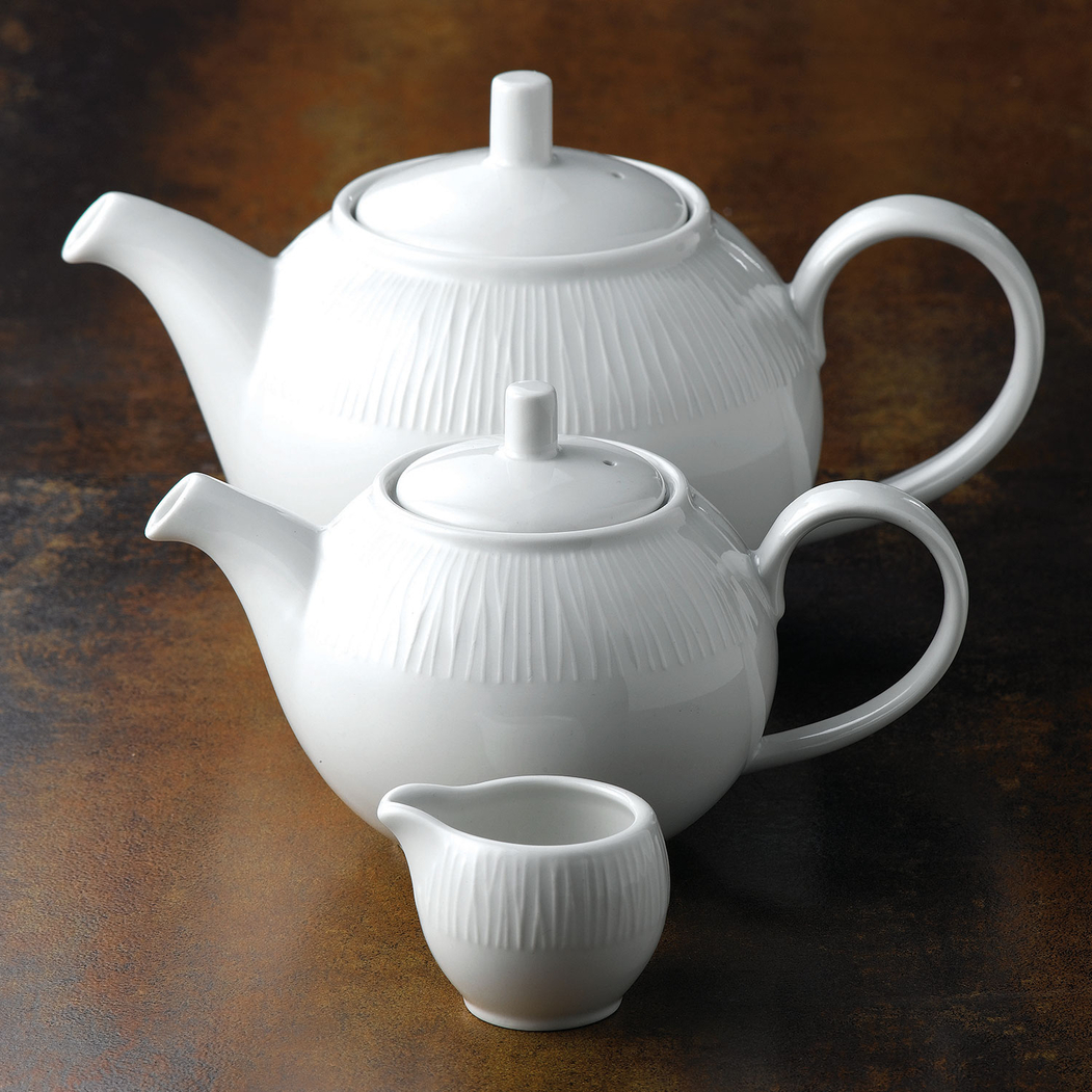 Teapot 850 ml Bamboo White, Vitrified Porcelain - Churchill - 5034414364347