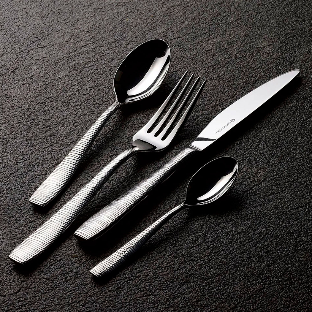 Table Fork Bamboo 21 cm, Stainless Steel - Churchill - 5034414421712