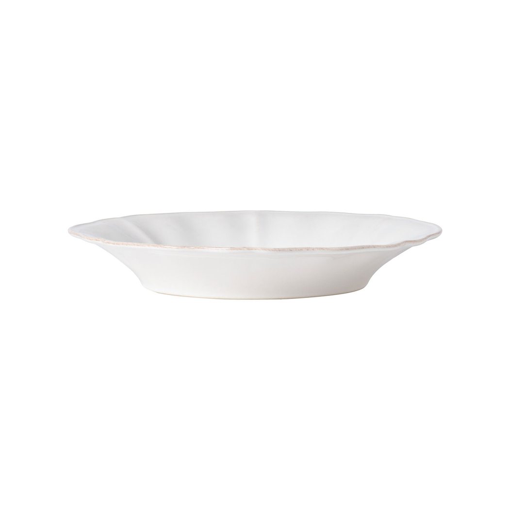 Alentejo deep plate 24.5 cm, white stoneware with hand-painted wavy rims - Costa Nova - 5606739930127