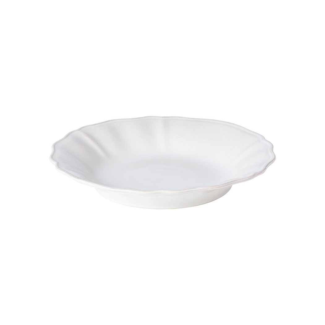 Alentejo deep plate 24.5 cm, white stoneware with hand-painted wavy rims - Costa Nova - 5606739930127