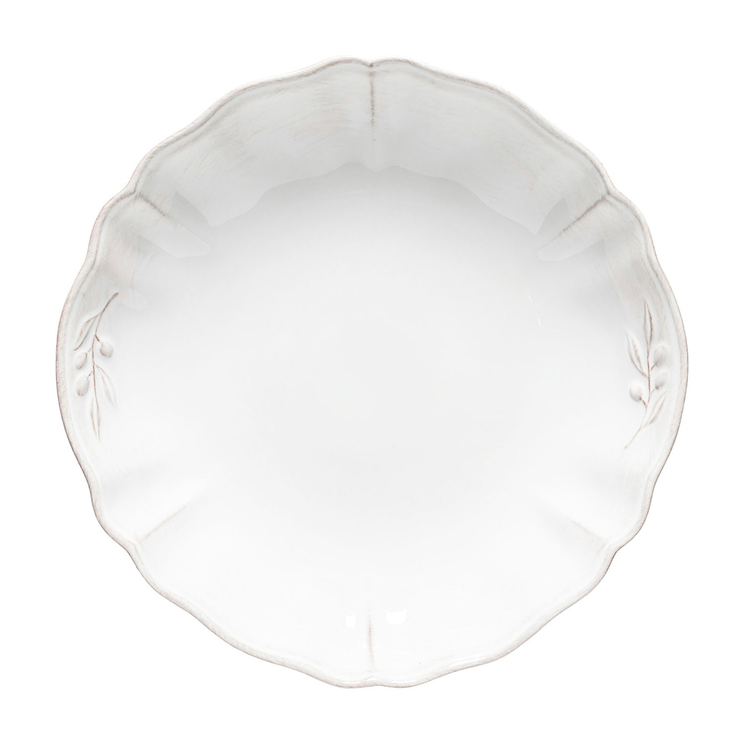 Alentejo salad bowl 34 cm, white stoneware with hand-painted wavy rims - Costa Nova - 5606739911089