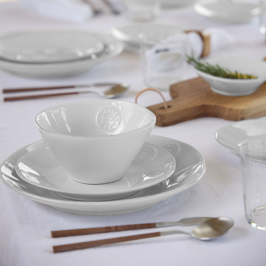 Deep Plate Nova White 25cm, Stoneware - Costa Nova - 5606739914370