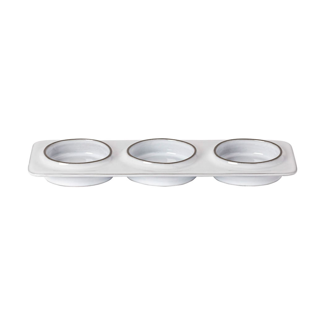Ámbar rectangular platter with 3 sections 28 x 9.9 cm - Costa Nova - 5606739961565