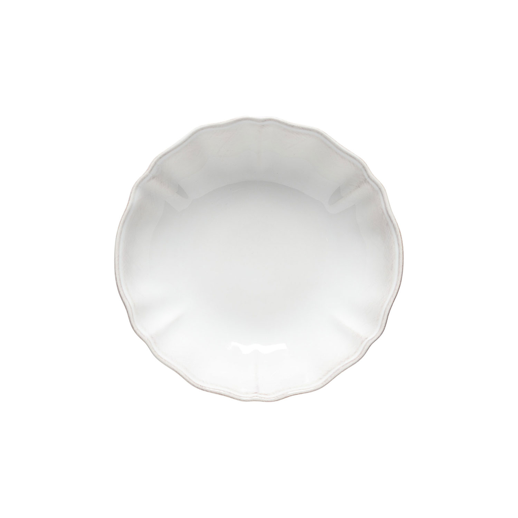 Prato para massa Alentejo 23cm, grés branco com rebordos ondulados pintados à mão - Costa Nova - 5606739952082