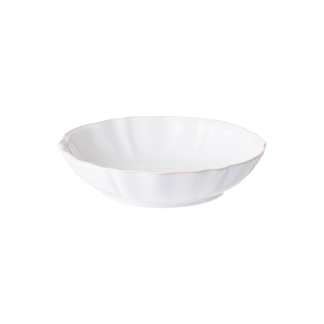 Prato para massa Alentejo 23cm, grés branco com rebordos ondulados pintados à mão - Costa Nova - 5606739952082