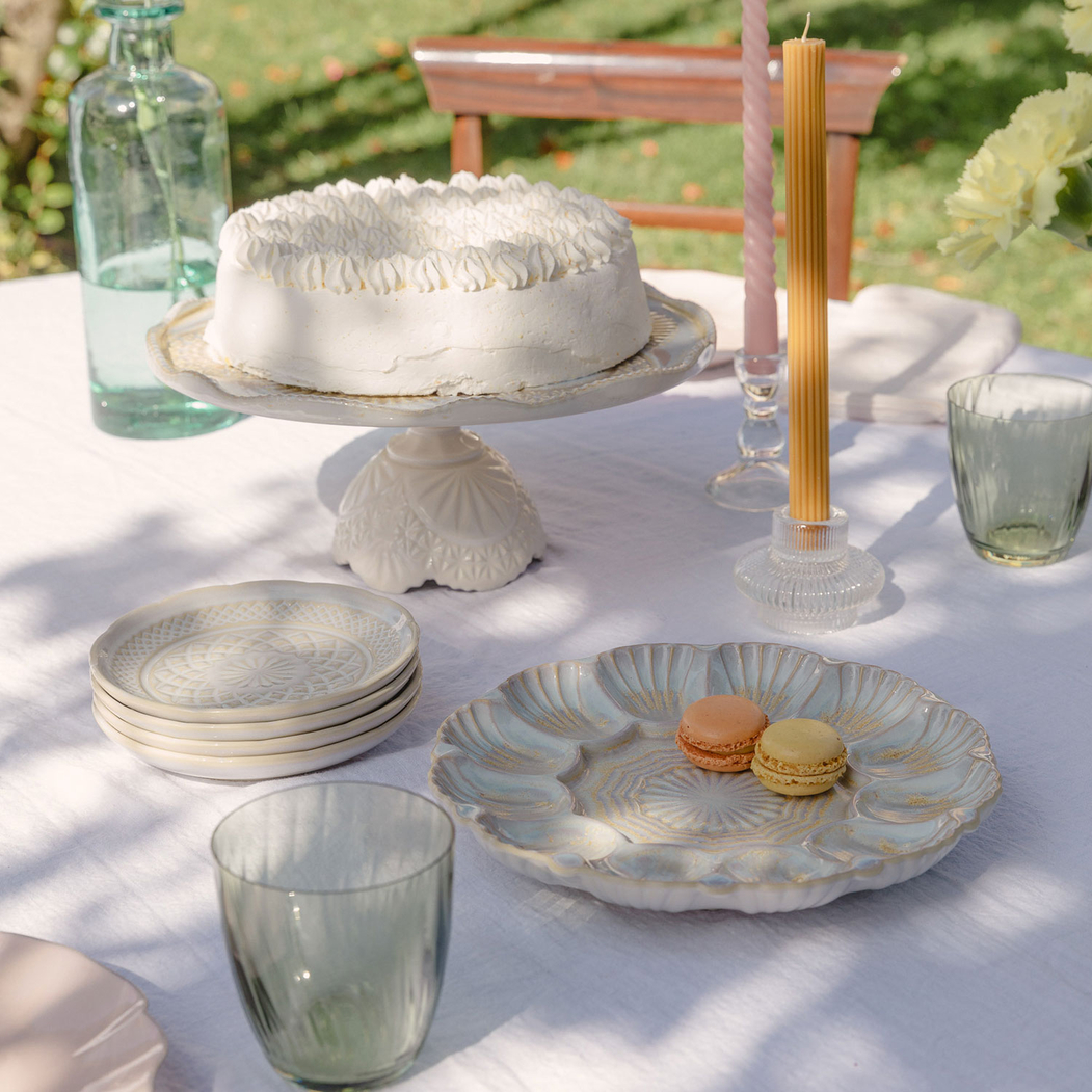 Cristal Appetizer Plate 25cm, fine stoneware with handcrafted crystal-inspired finish - Costa Nova - 5606739936679