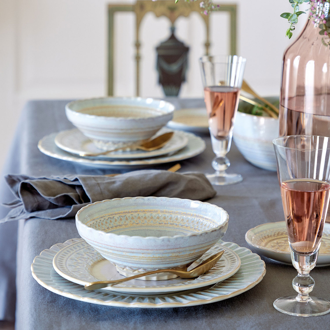 Cristal Dinner Plate 28cm, fine stoneware with handcrafted crystal-inspired finish - Costa Nova - 5606739936617