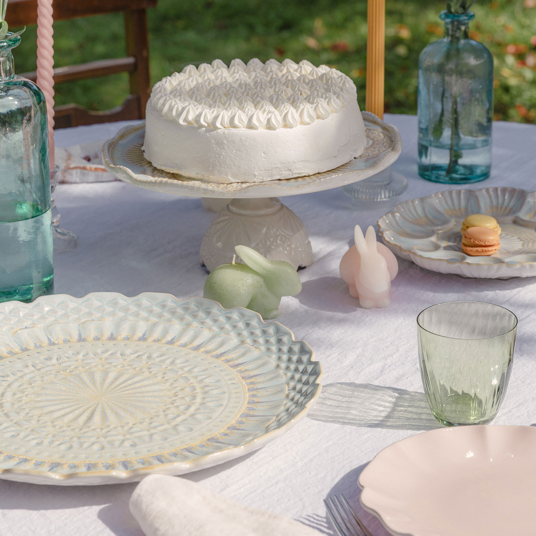 Travessa Redonda Cristal 39 cm, grés fino com acabamento artesanal inspirado em cristal - Costa Nova - 5606739950972