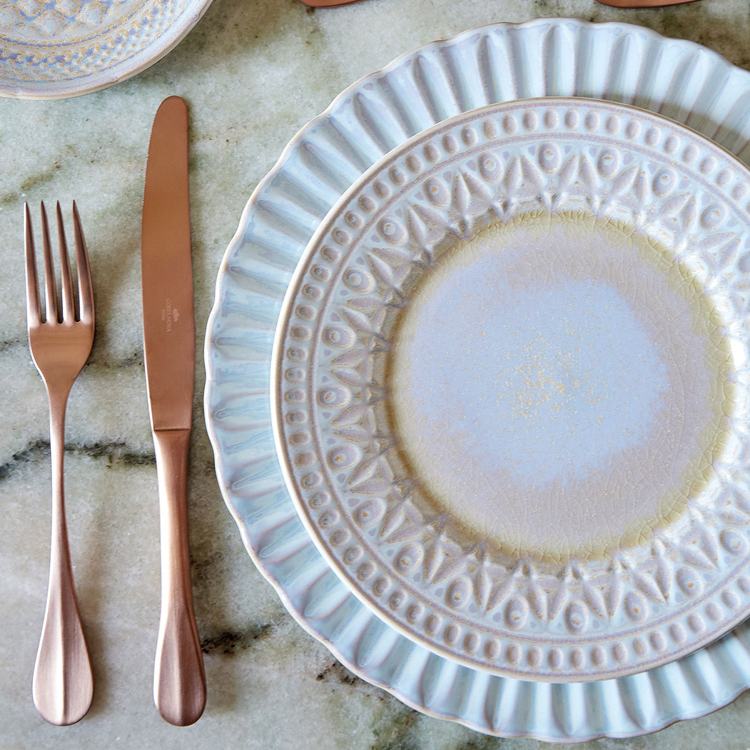 Cristal Dessert Plate 22cm, fine stoneware with handcrafted crystal-inspired finish - Costa Nova - 5606739936624