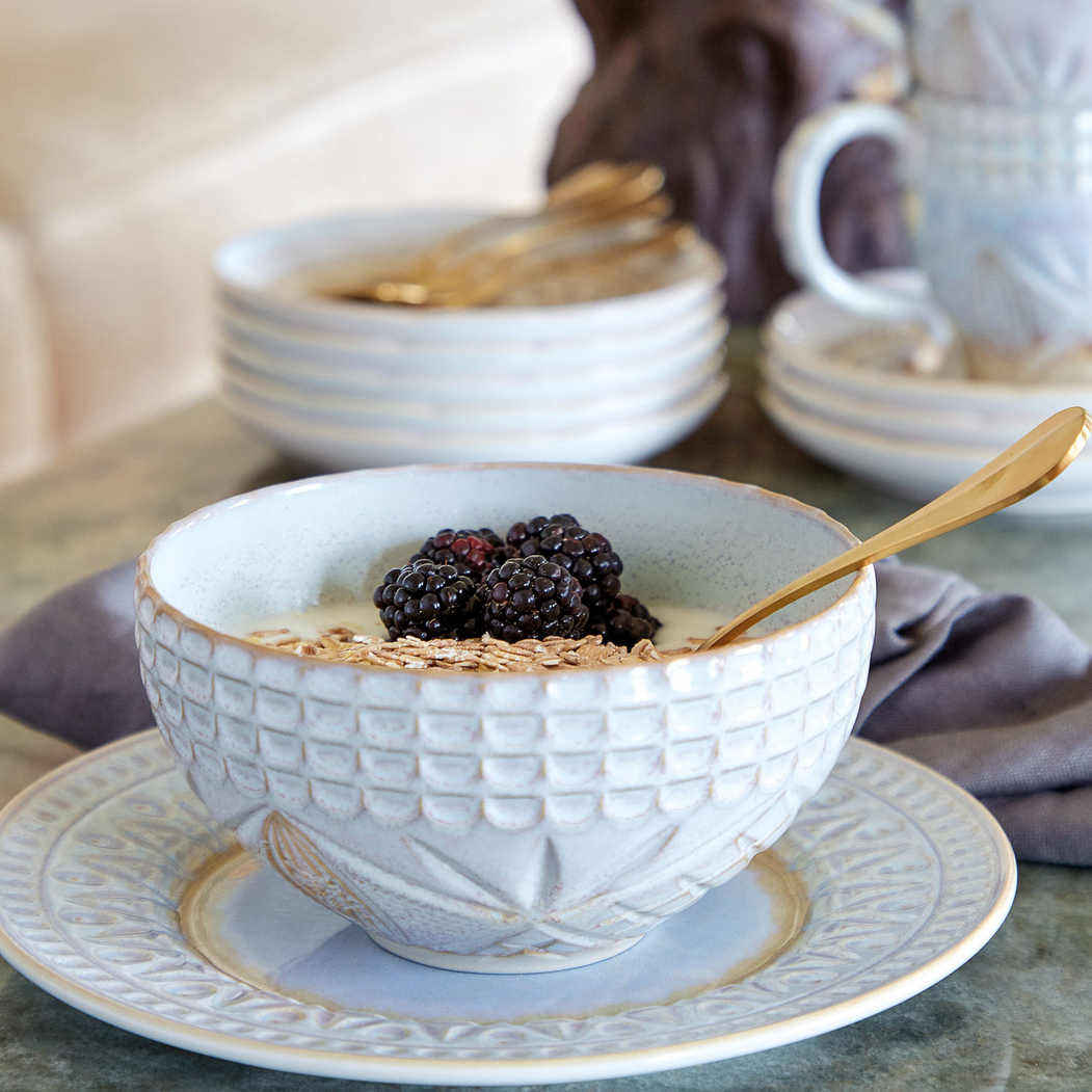Cristal Soup / Cereal Bowl 15.5 cm, 698 ml, fine stoneware with handcrafted crystal-inspired finish - Costa Nova - 5606739950958