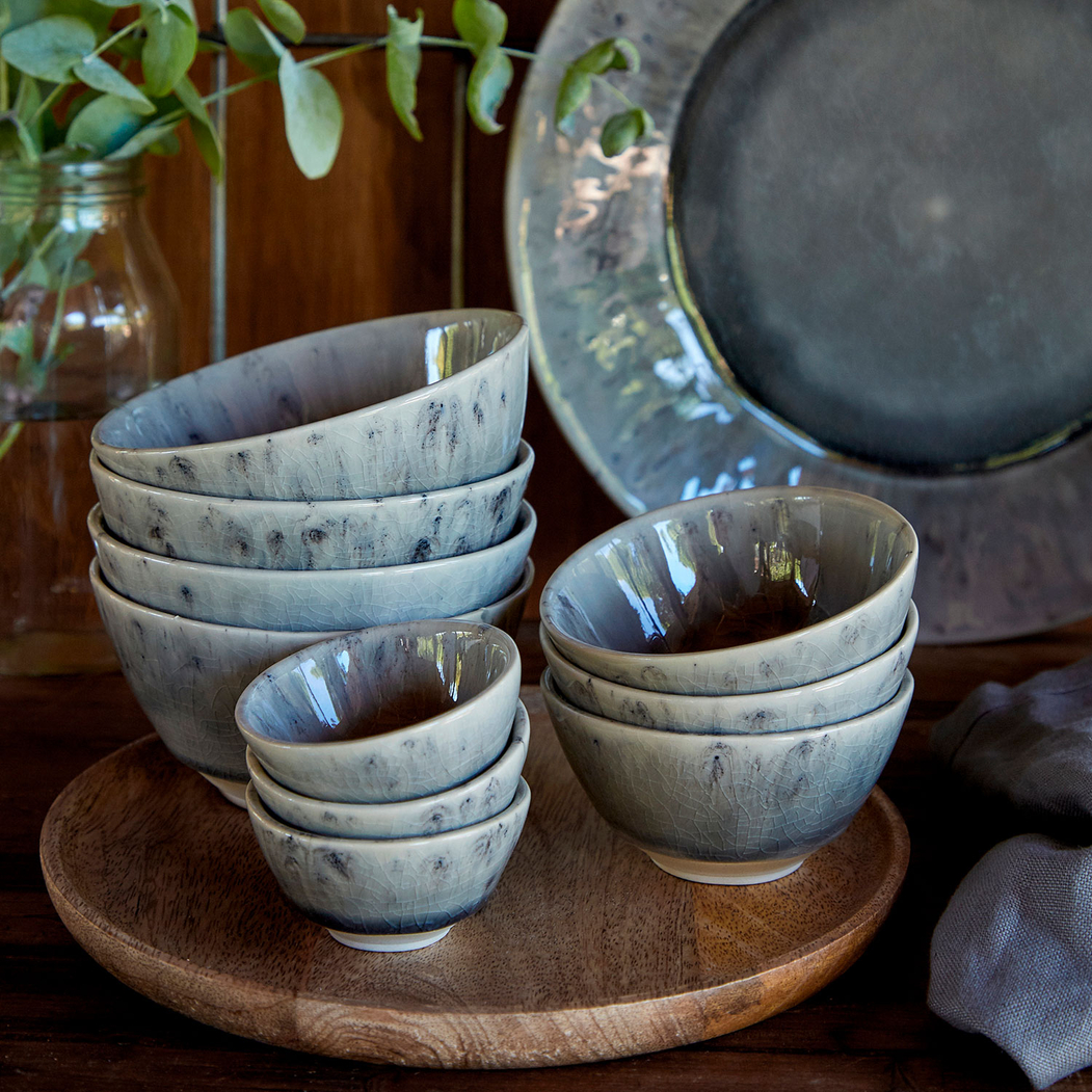 Madeira Round Ramekin 9cm, 110 ml, grey stoneware with handcrafted crackled finish - Costa Nova - 5606739933036