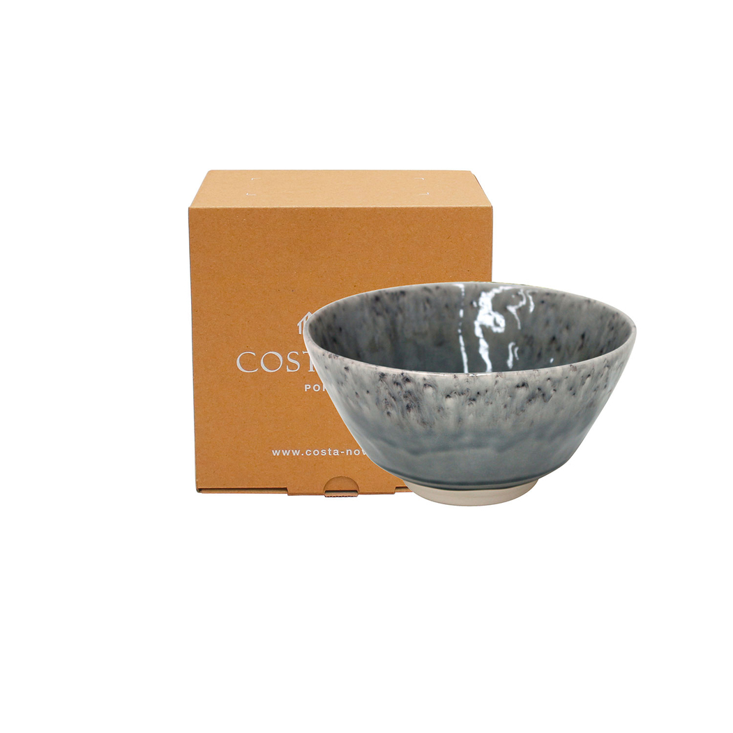 Madeira Serving Bowl 24cm, grey stoneware with handcrafted crackled finish - Costa Nova - 5606739933081
