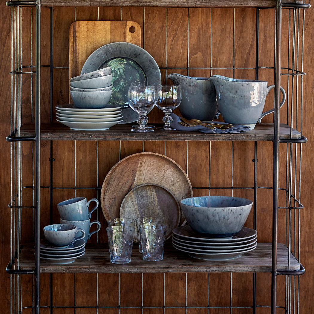 Madeira Serving Bowl 24cm, grey stoneware with handcrafted crackled finish - Costa Nova - 5606739933081