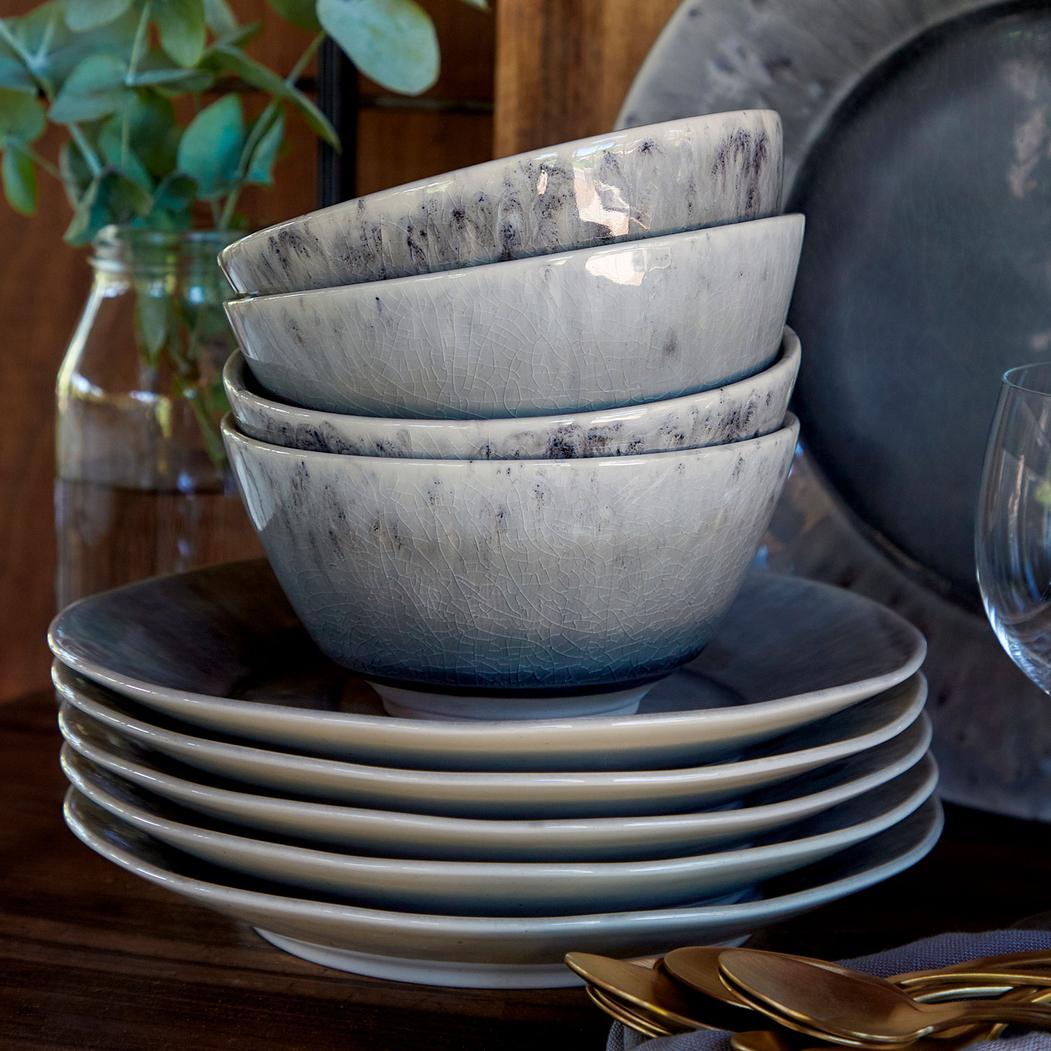 Madeira soup bowl 14cm, grey stoneware with handcrafted crackled finish - Costa Nova - 5606739933098