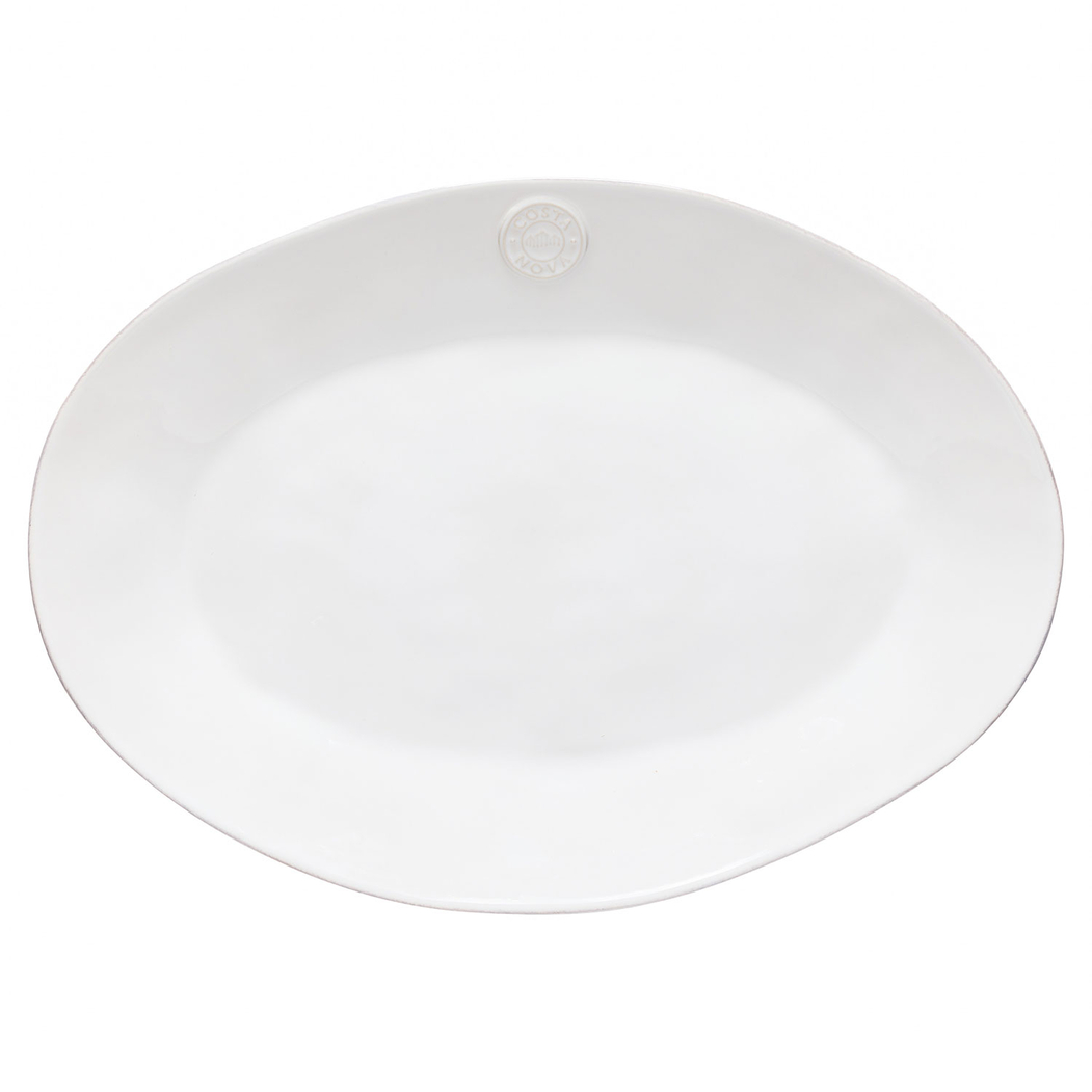 Oval Platter Nova White 40x28cm, Stoneware - Costa Nova - 5606739914516