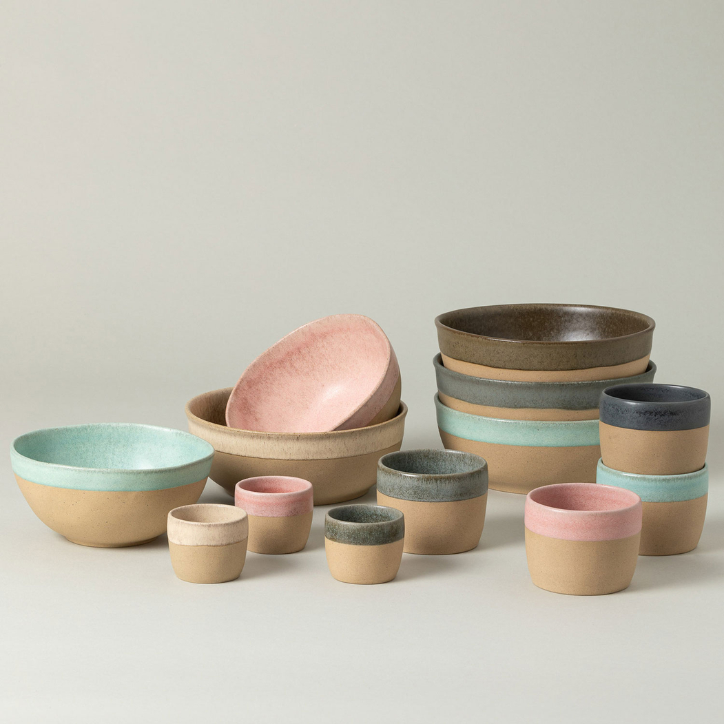 Arenito aqua Lungo Cup 8.7 cm, 200 ml, recycled stoneware with handcrafted matte finish - Costa Nova - 5606739972844